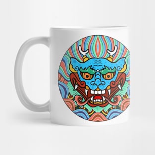 Minhwa: Dragon Face on Shield D Type Mug